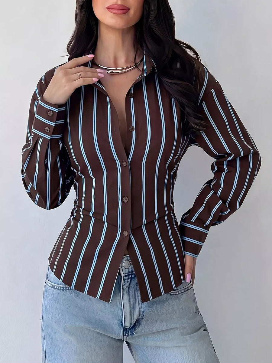 Striped Button-Down Slim-Fit Shirt